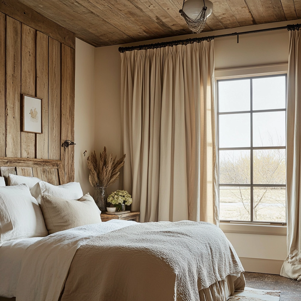 bedroom curtains beige 13