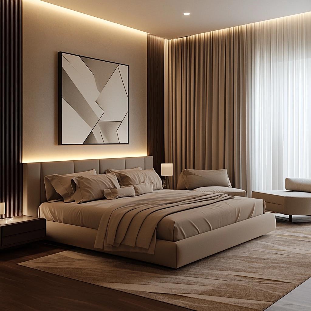 bedroom curtains beige 17