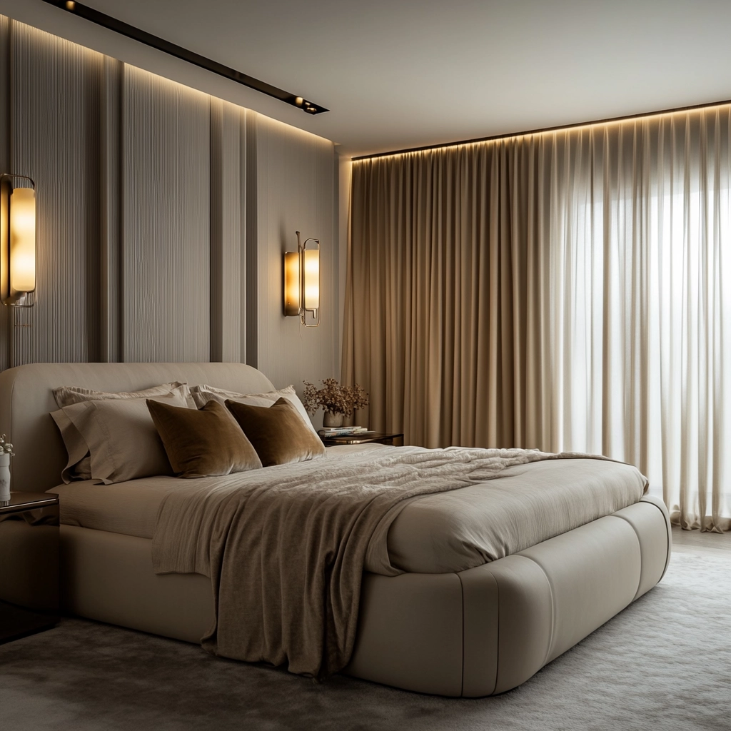 bedroom curtains beige 39
