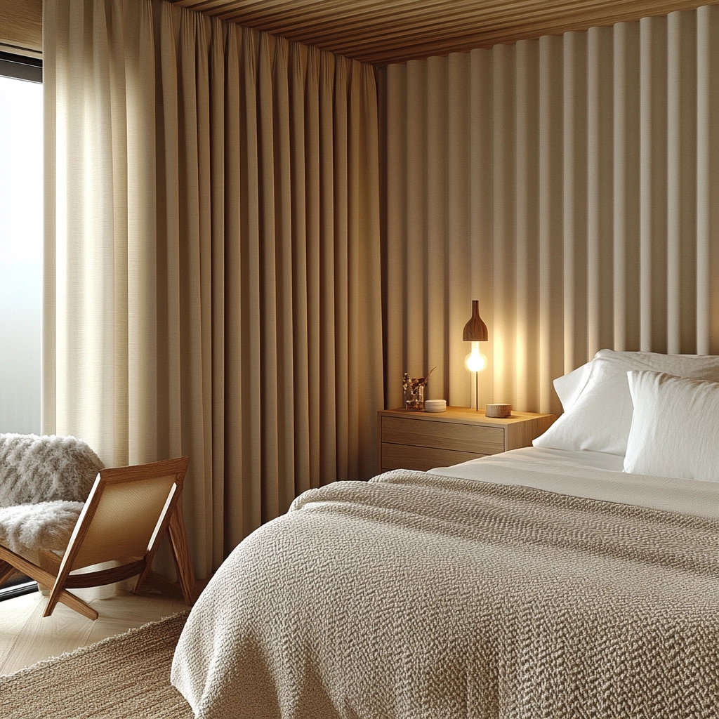 bedroom curtains beige 4