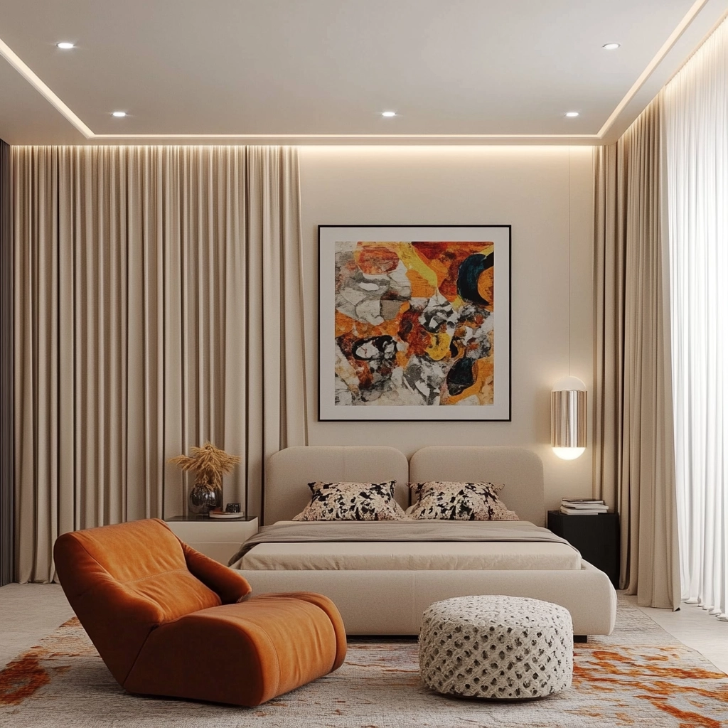 bedroom curtains beige 46