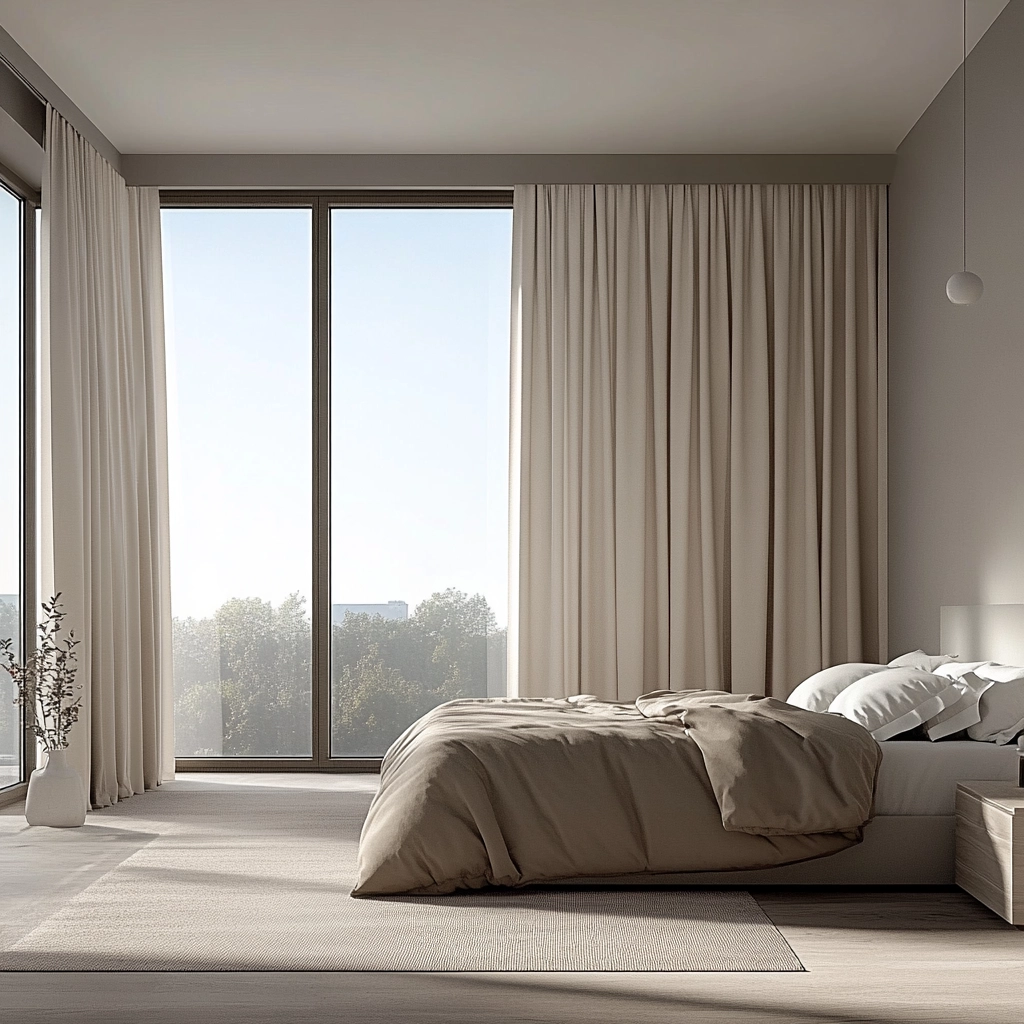 bedroom curtains beige 49