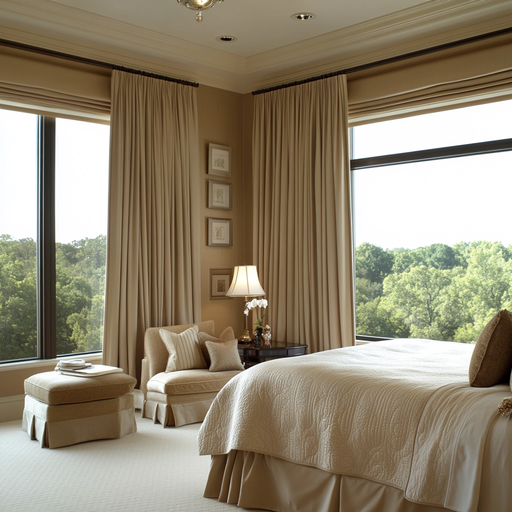bedroom curtains beige 57