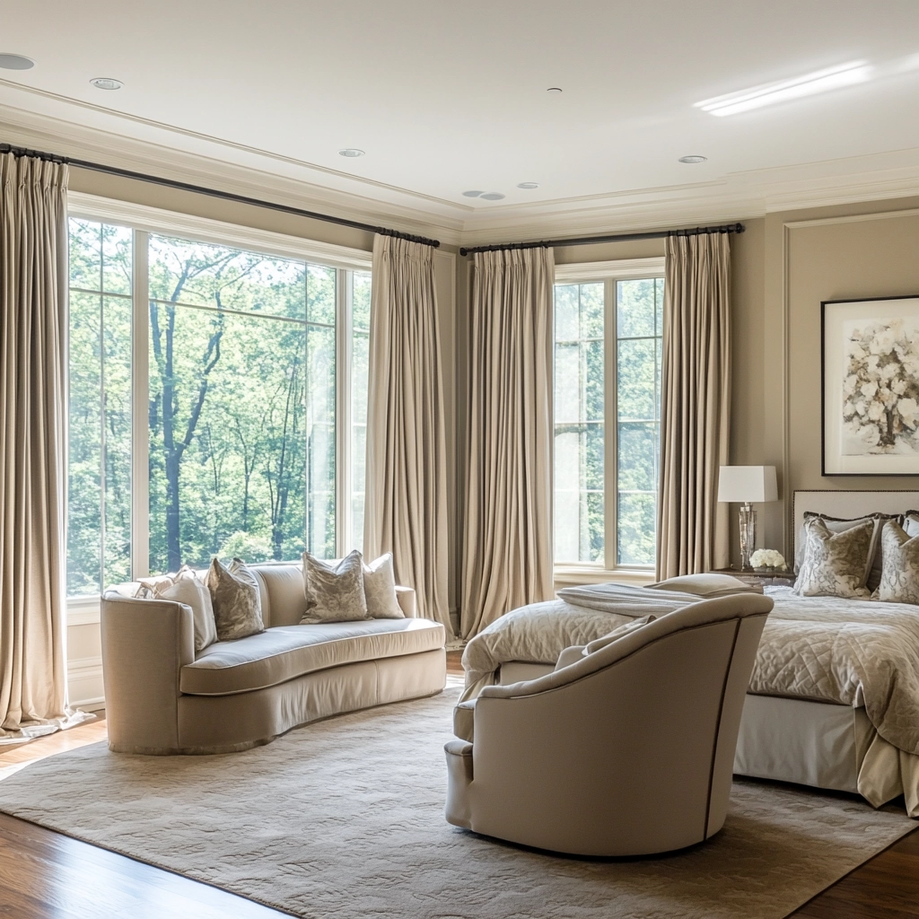 bedroom curtains beige 58