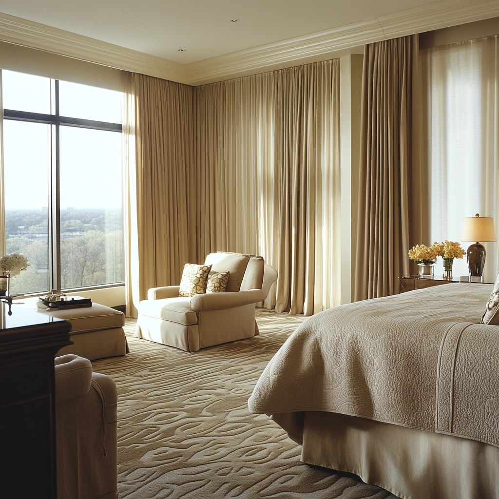 bedroom curtains beige 60