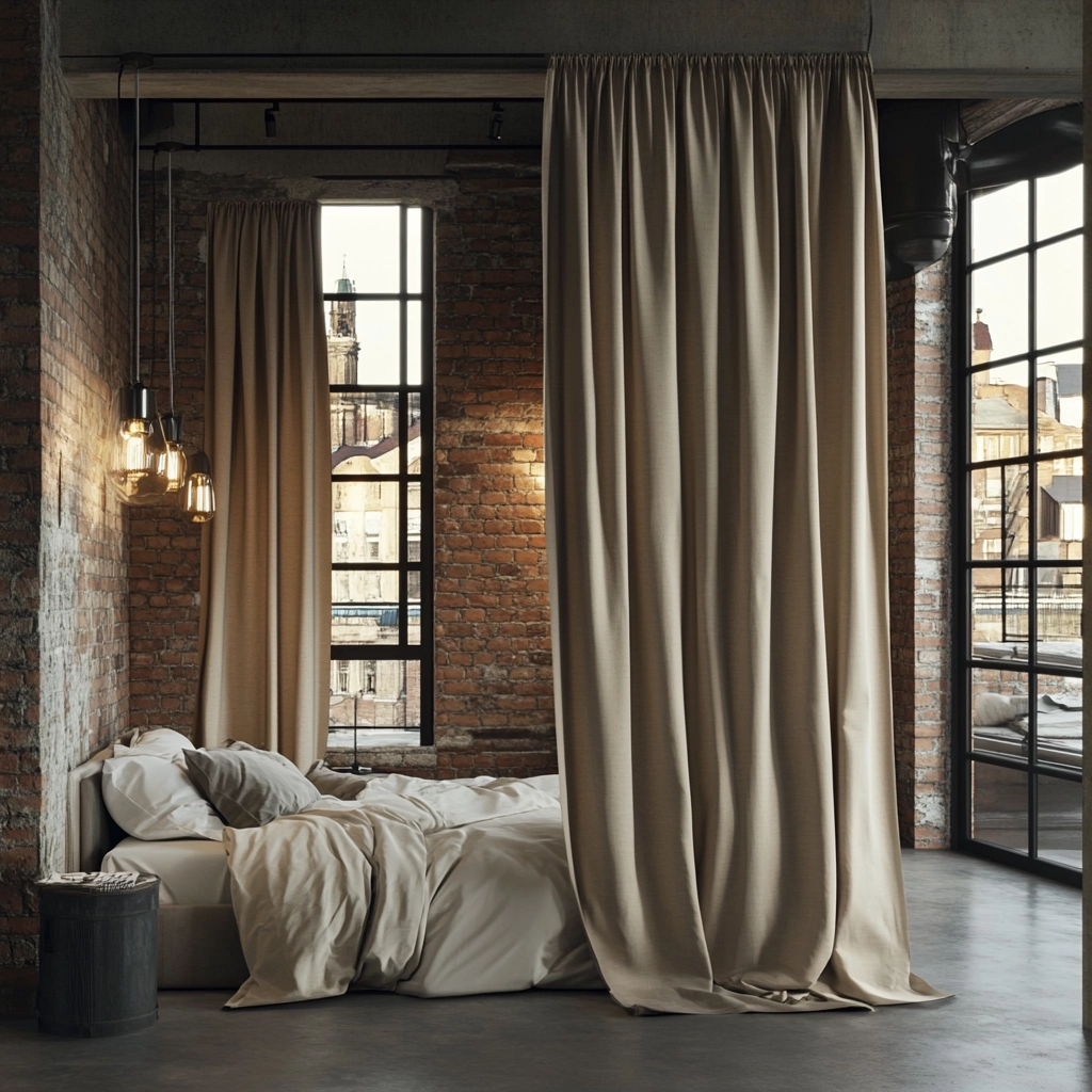 bedroom curtains beige 69