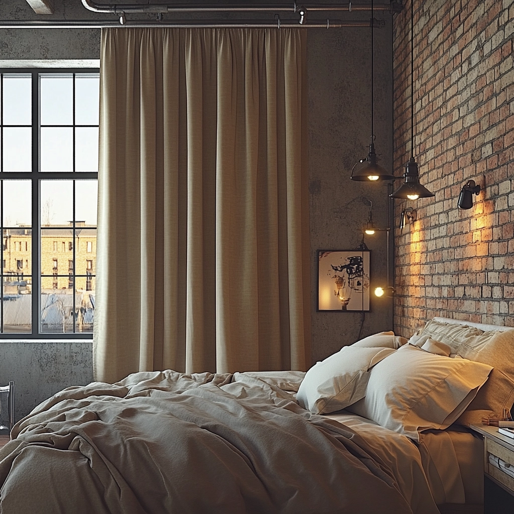 bedroom curtains beige 70