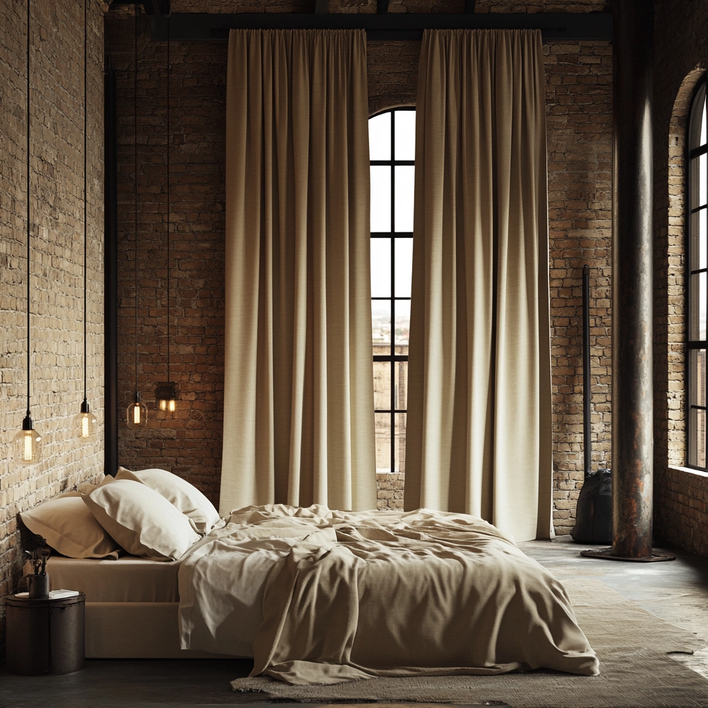 bedroom curtains beige 71