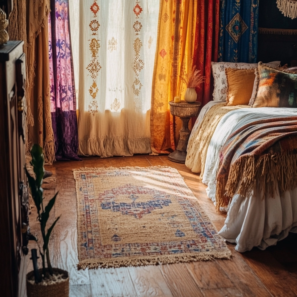 bedroom rug ideas wood floor 11