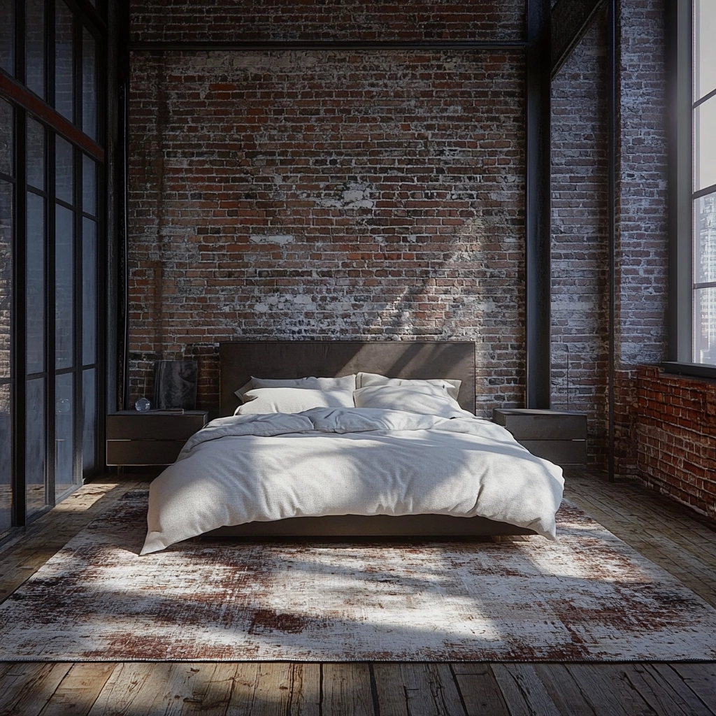 bedroom rug ideas wood floor 14