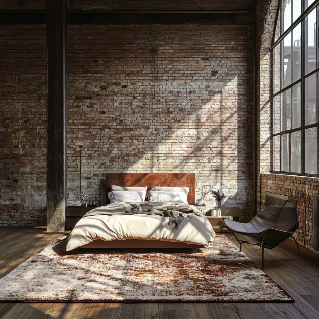 bedroom rug ideas wood floor 15