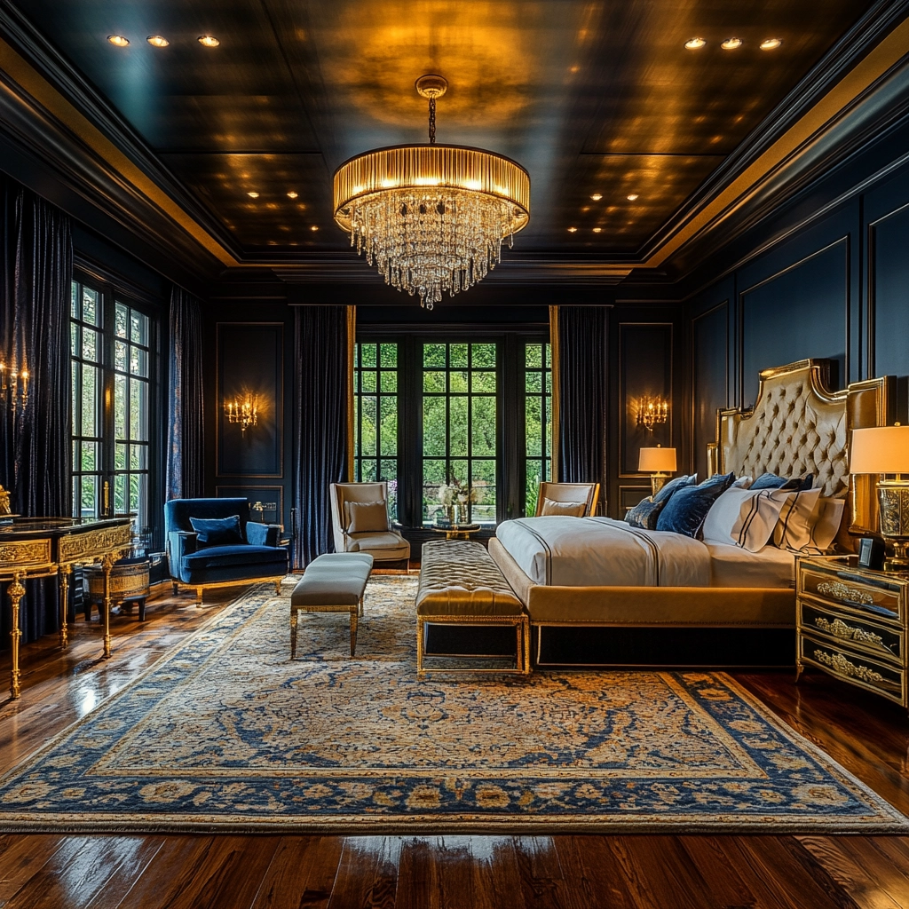 bedroom rug ideas wood floor 19