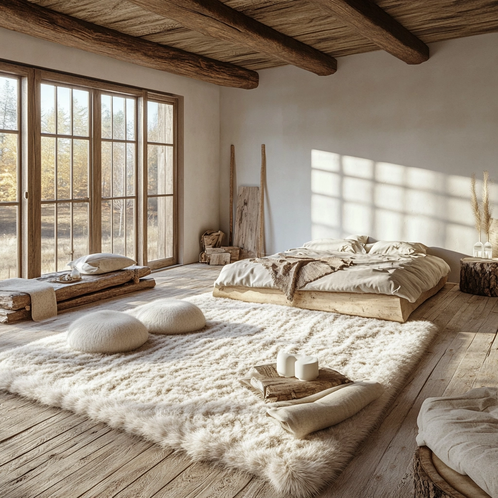 bedroom rug ideas wood floor 21