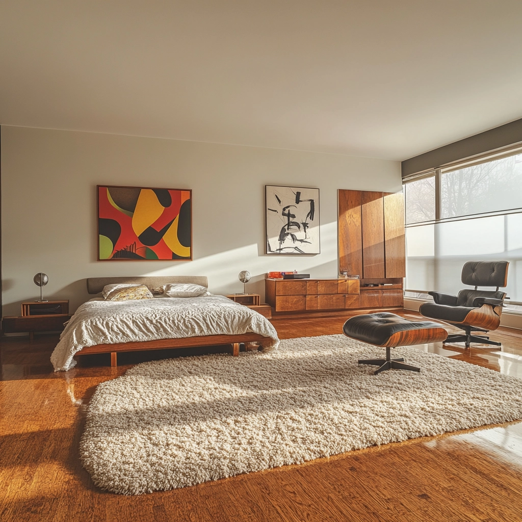 bedroom rug ideas wood floor 40