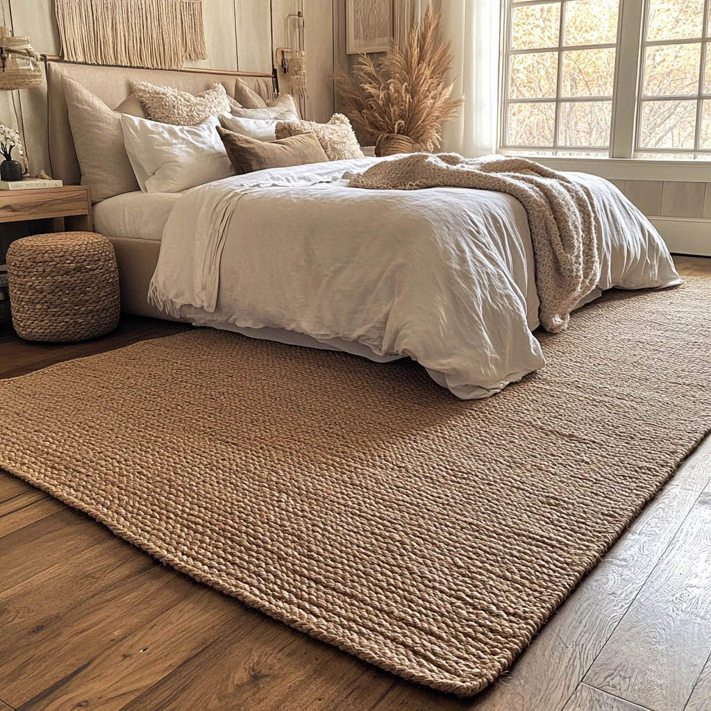 bedroom rug ideas wood floor 51