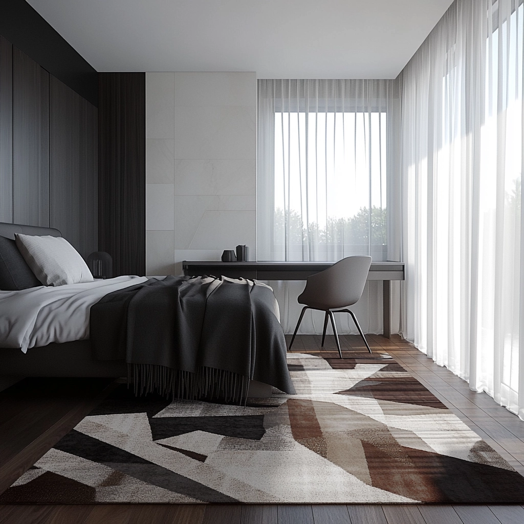 bedroom rug ideas wood floor 6
