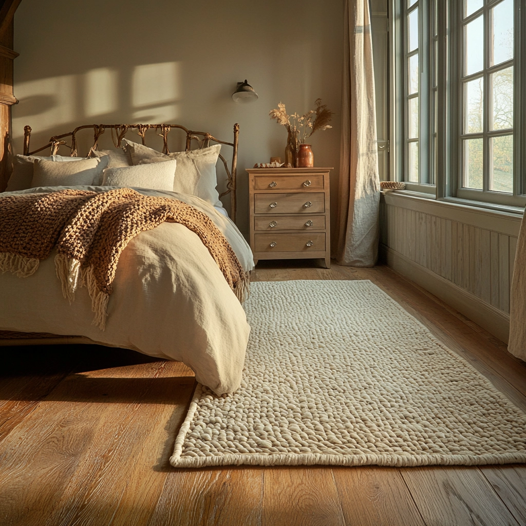 bedroom rug ideas wood floor 73