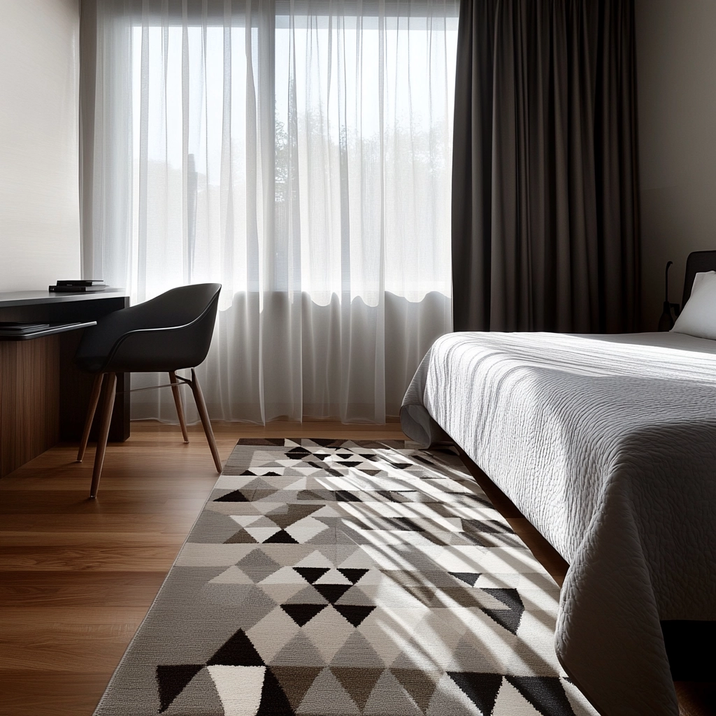 bedroom rug ideas wood floor 8