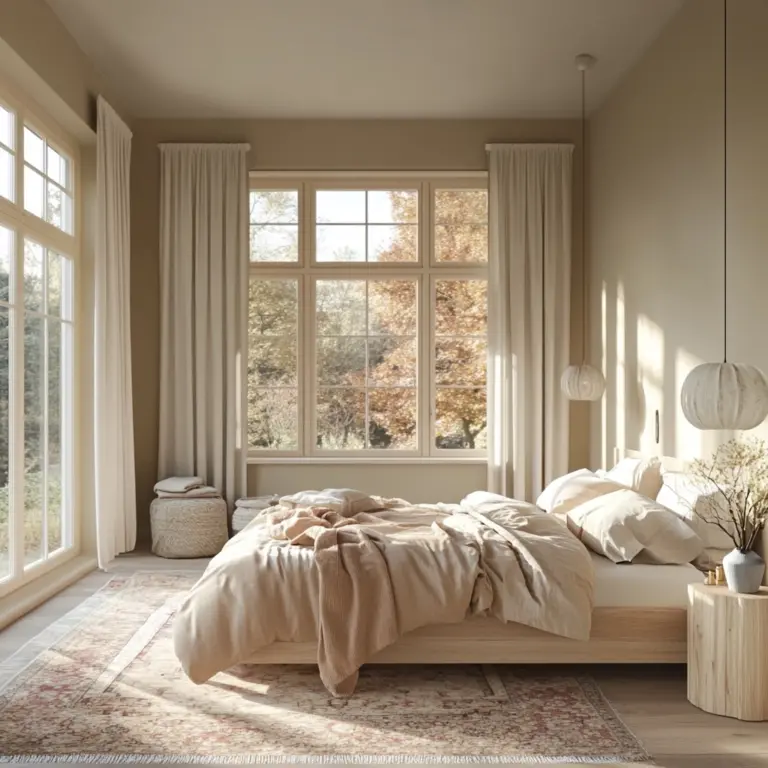 bedroom rug placement 1