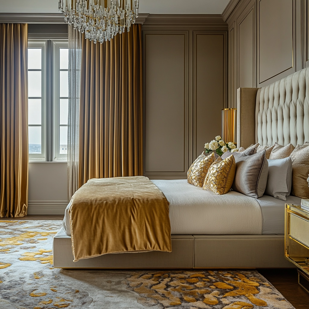 bedroom rug placement 11