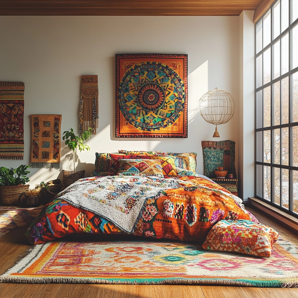 bedroom rug placement 18