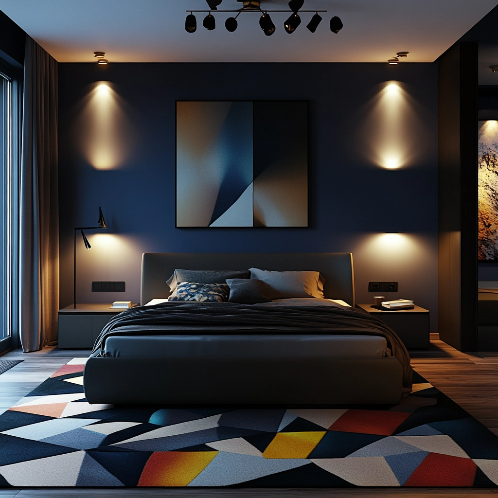 bedroom rug placement 21