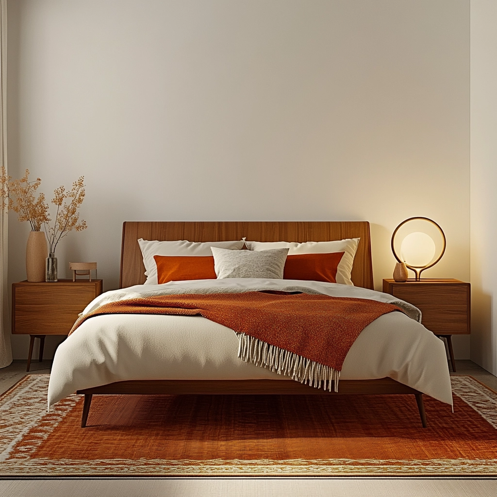 bedroom rug placement 33
