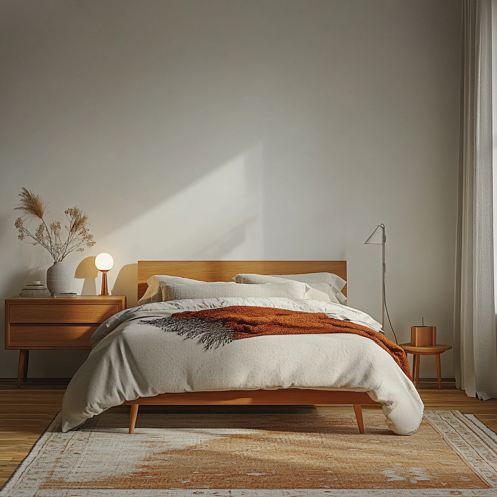bedroom rug placement 35