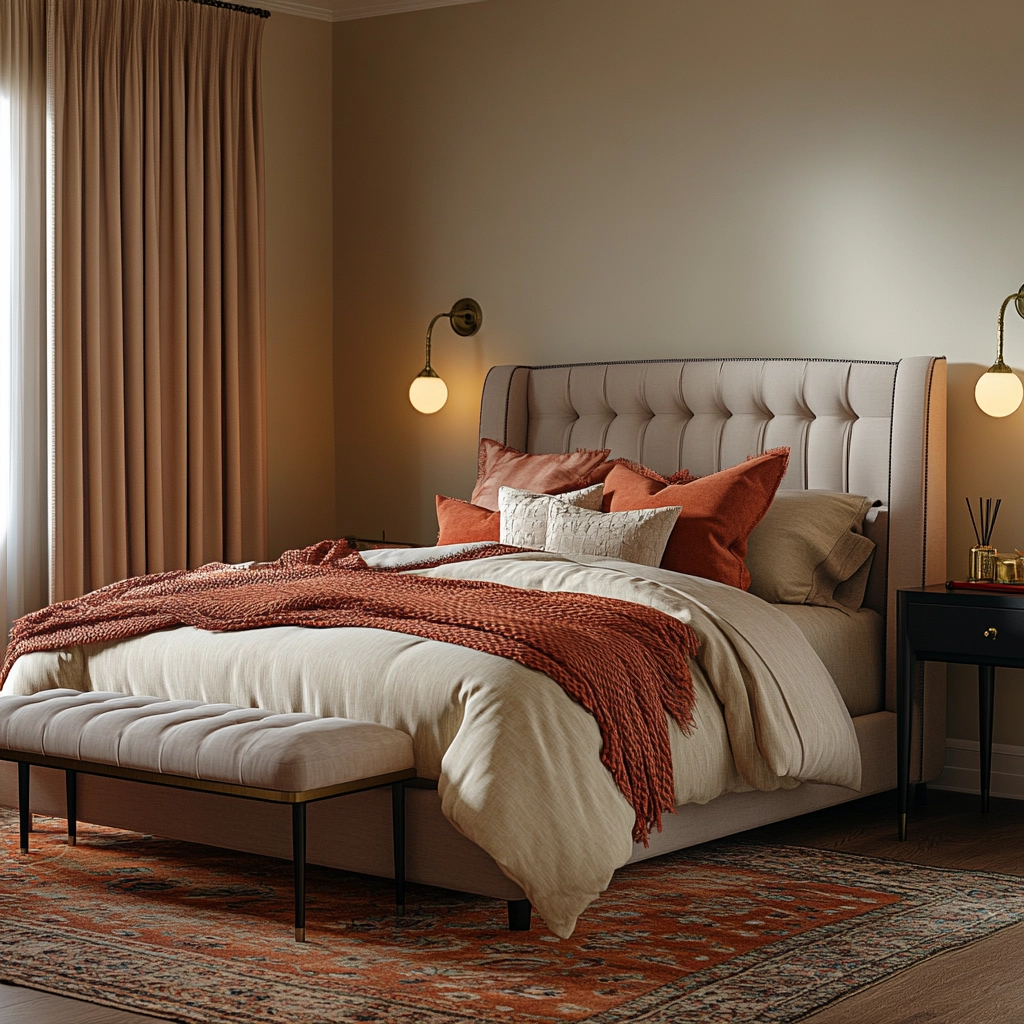 bedroom rug placement 42