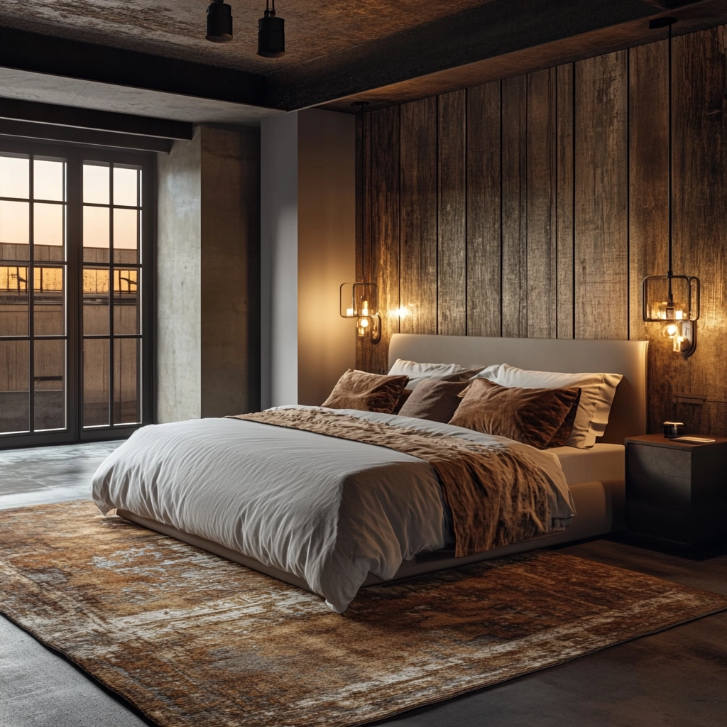 bedroom rug placement 6