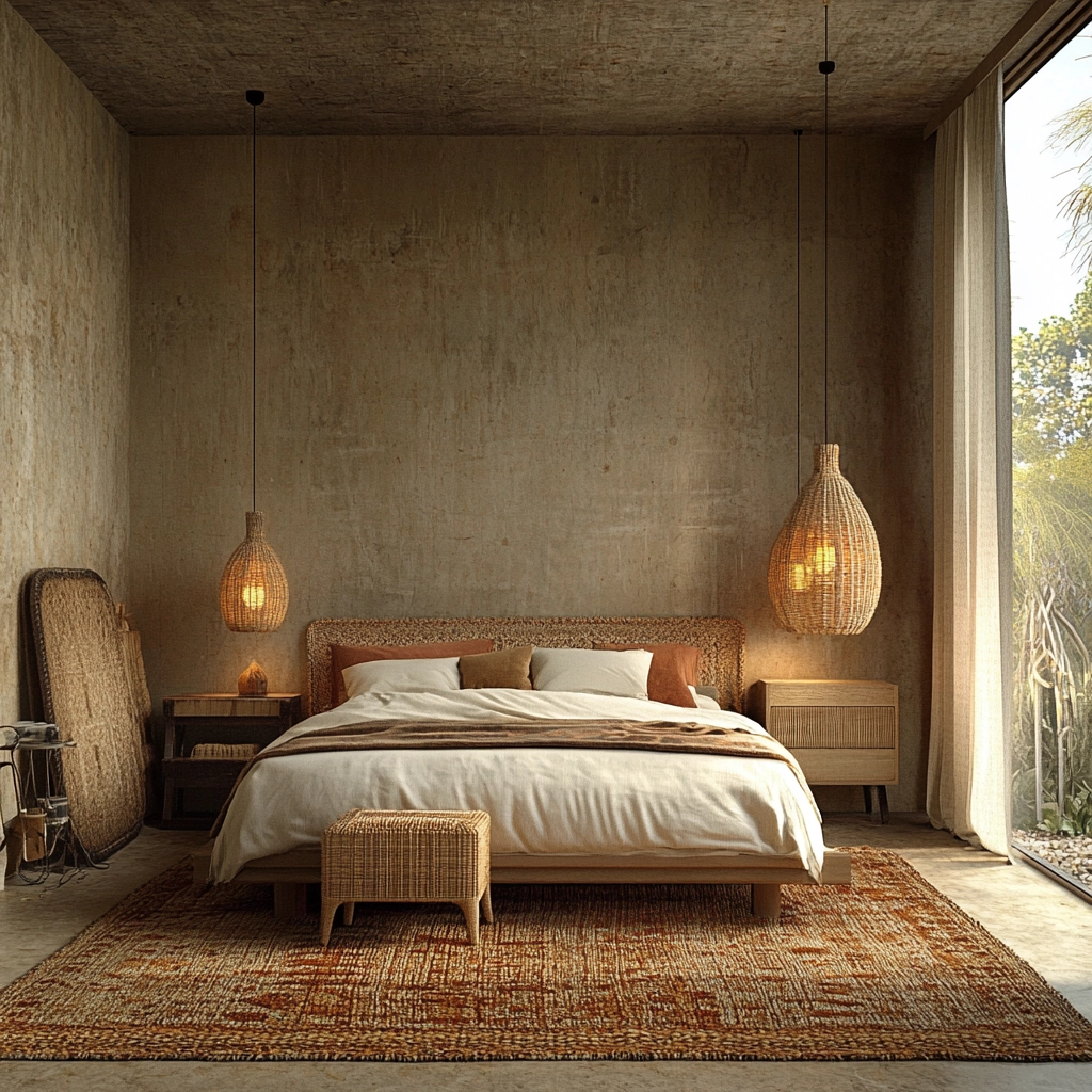 bedroom rug placement 66