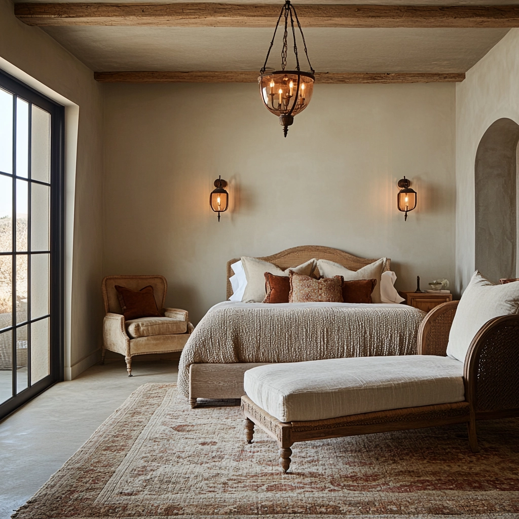 bedroom rug placement 68