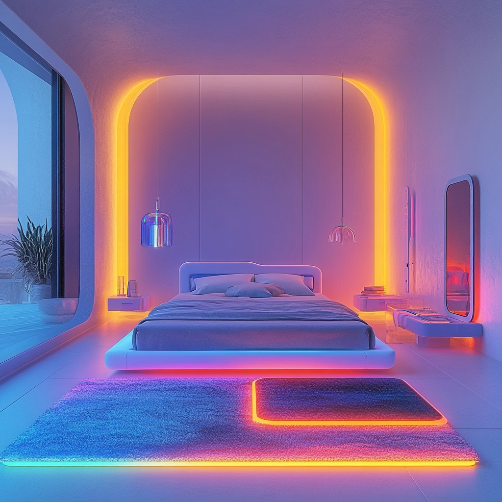 bedroom rug placement 69