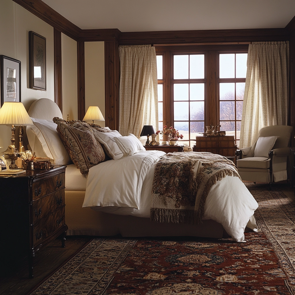 bedroom rug placement 74