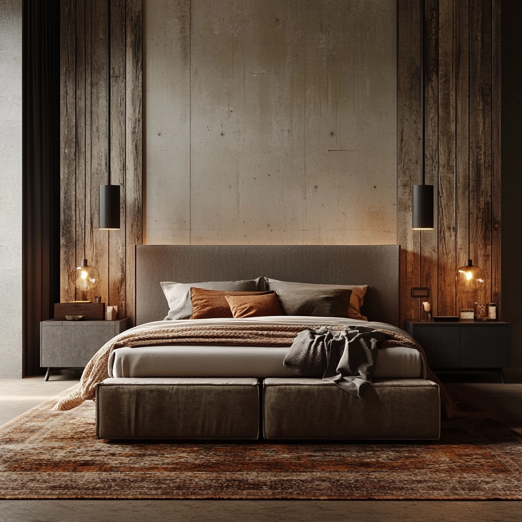 bedroom rug placement 8