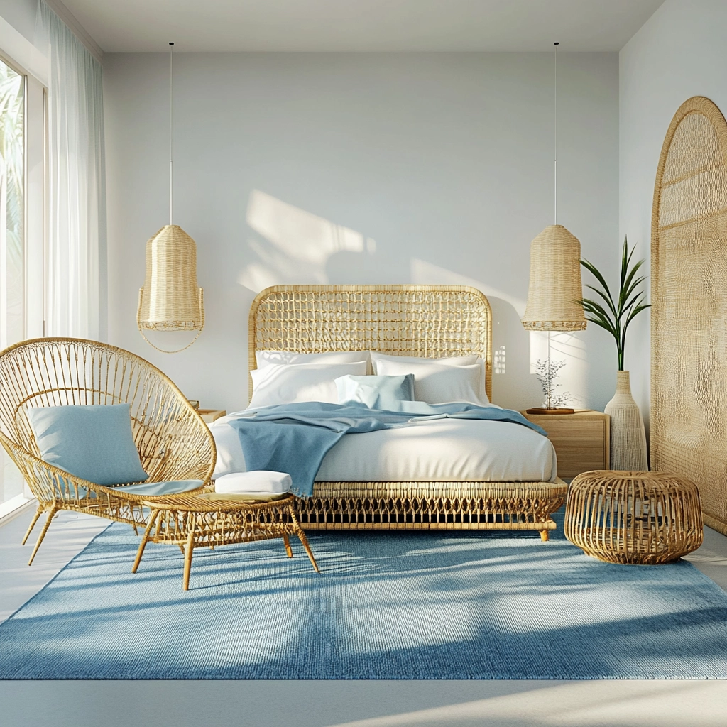 bedroom with blue rug 10