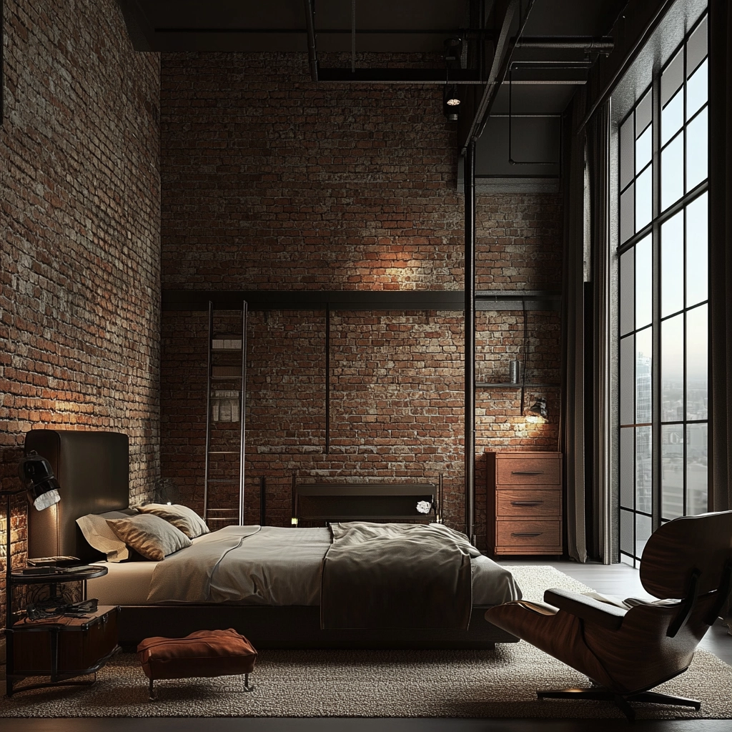 bedroom with dark grey carpet 13