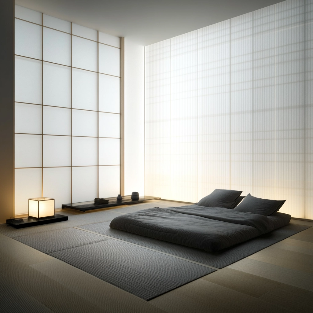 bedroom with dark grey carpet 24