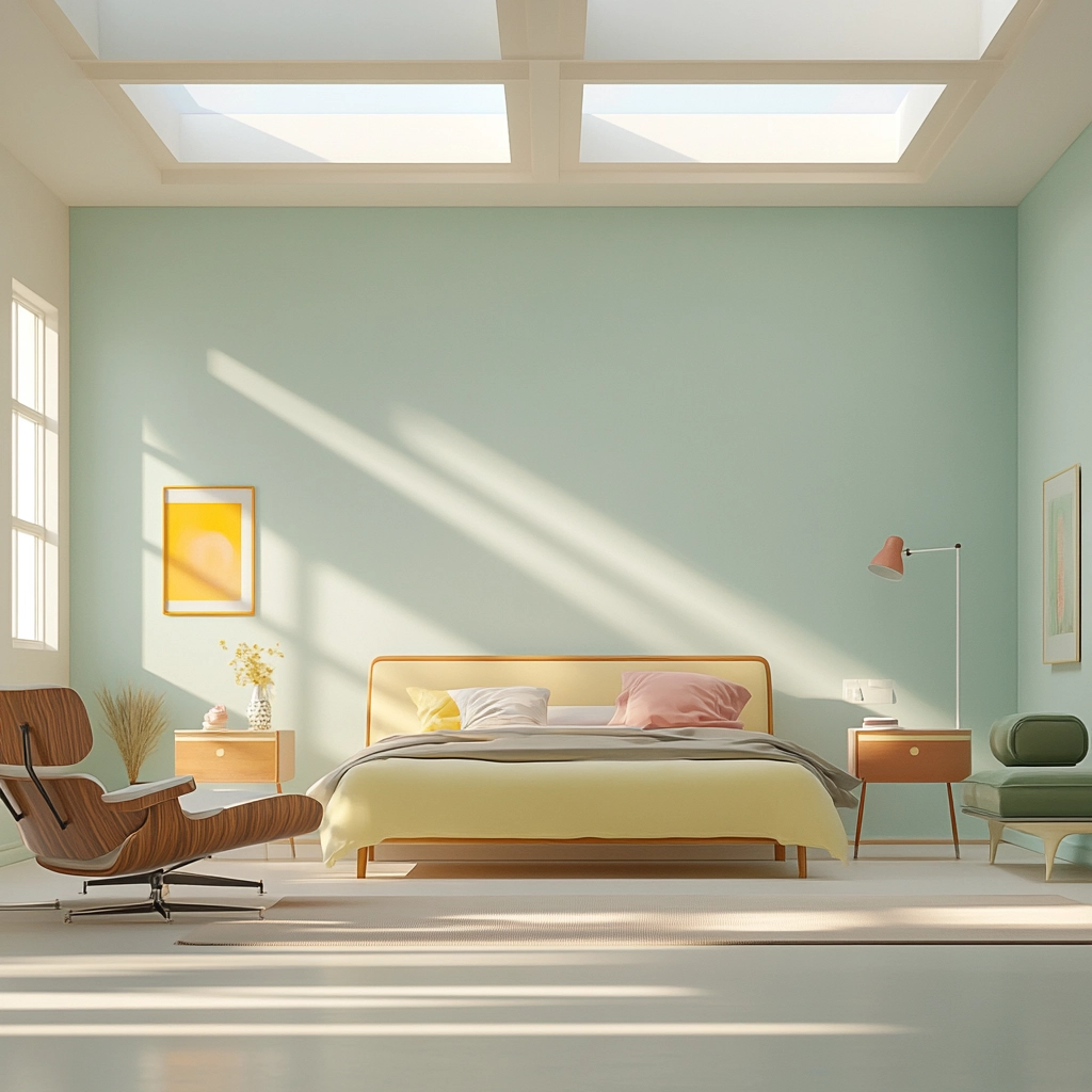 bedroom with dark grey carpet 27