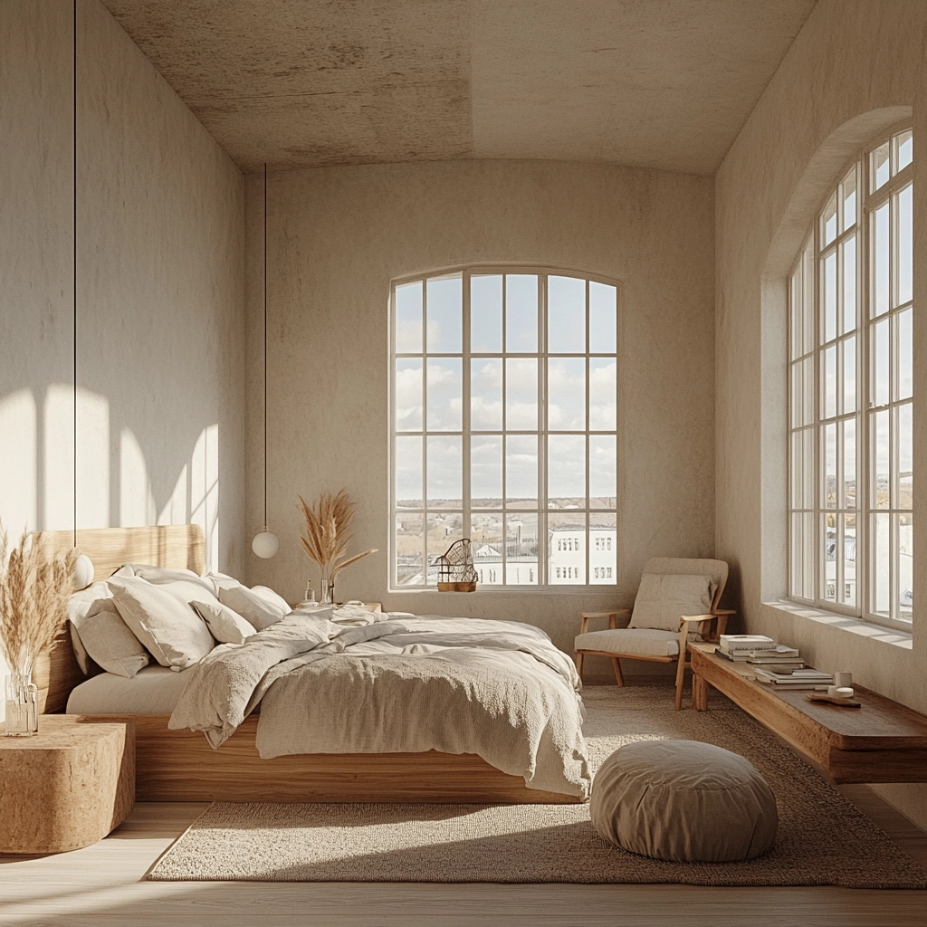 bedroom with dark grey carpet 3