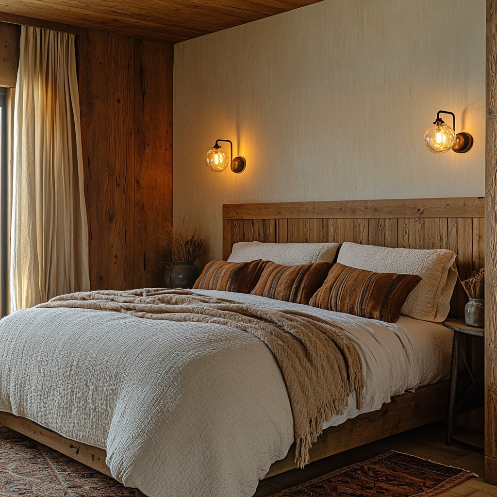 bedroom with dark grey carpet 48