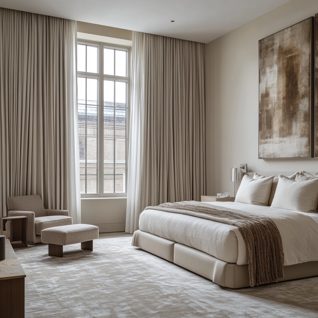 bedroom with dark grey carpet 51