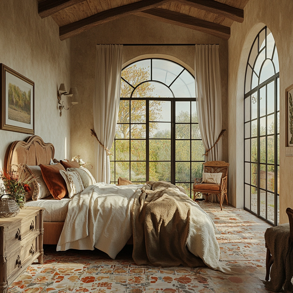 bedroom with dark grey carpet 61