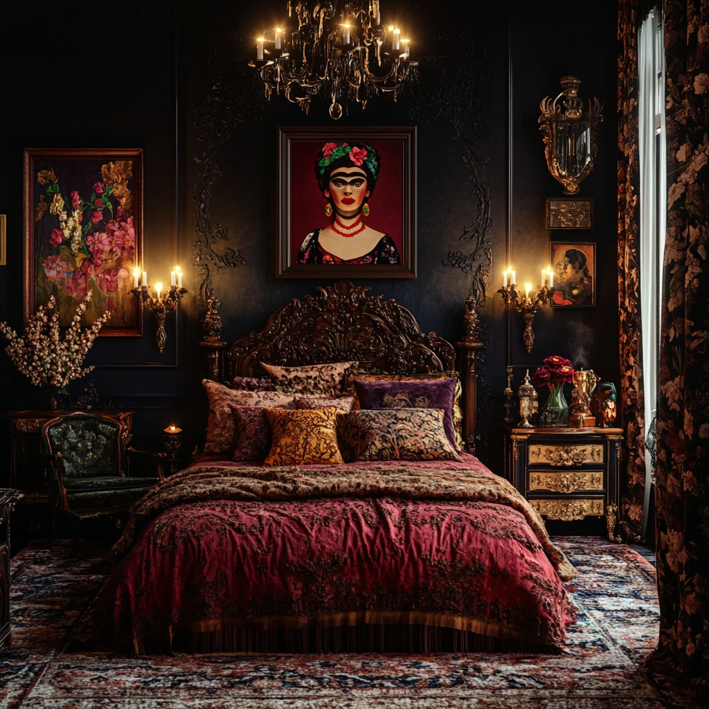 bedroom with dark grey carpet 67