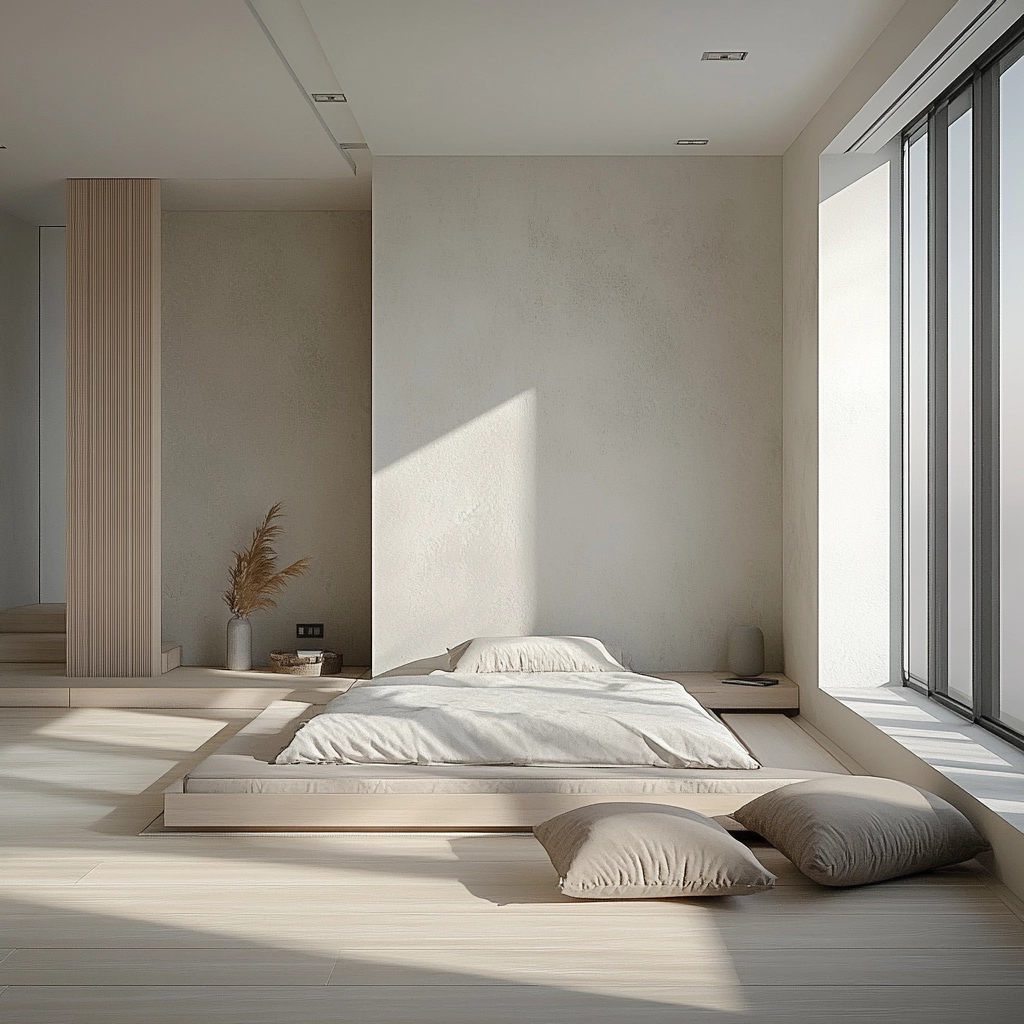 bedroom with dark grey carpet 71