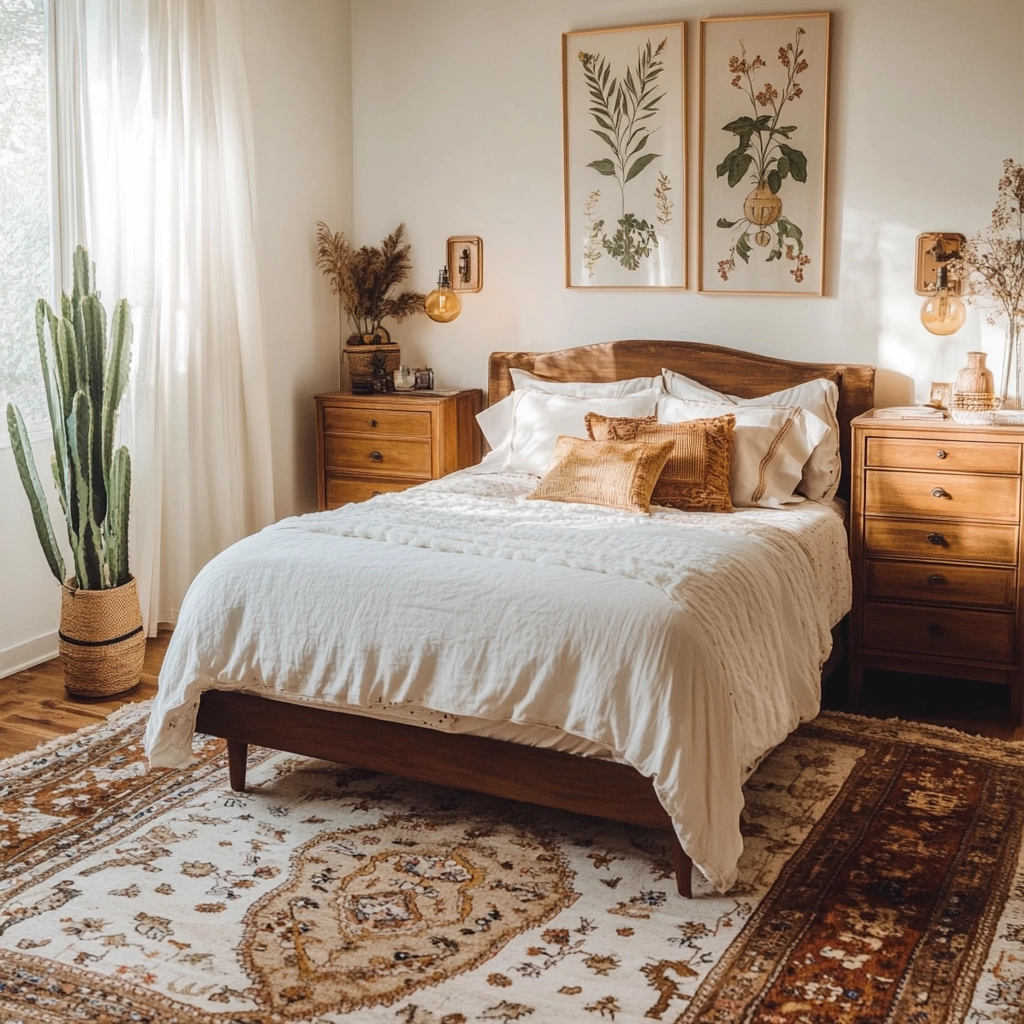 bedroom with dark grey carpet 9