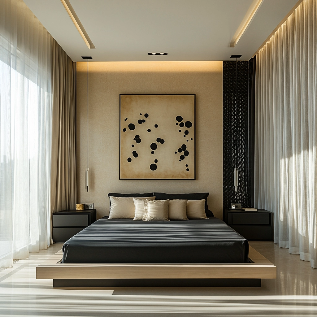 beige and black bedroom ideas 2