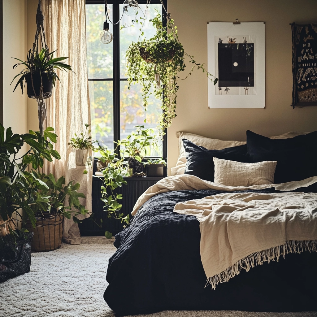 beige and black bedroom ideas 23