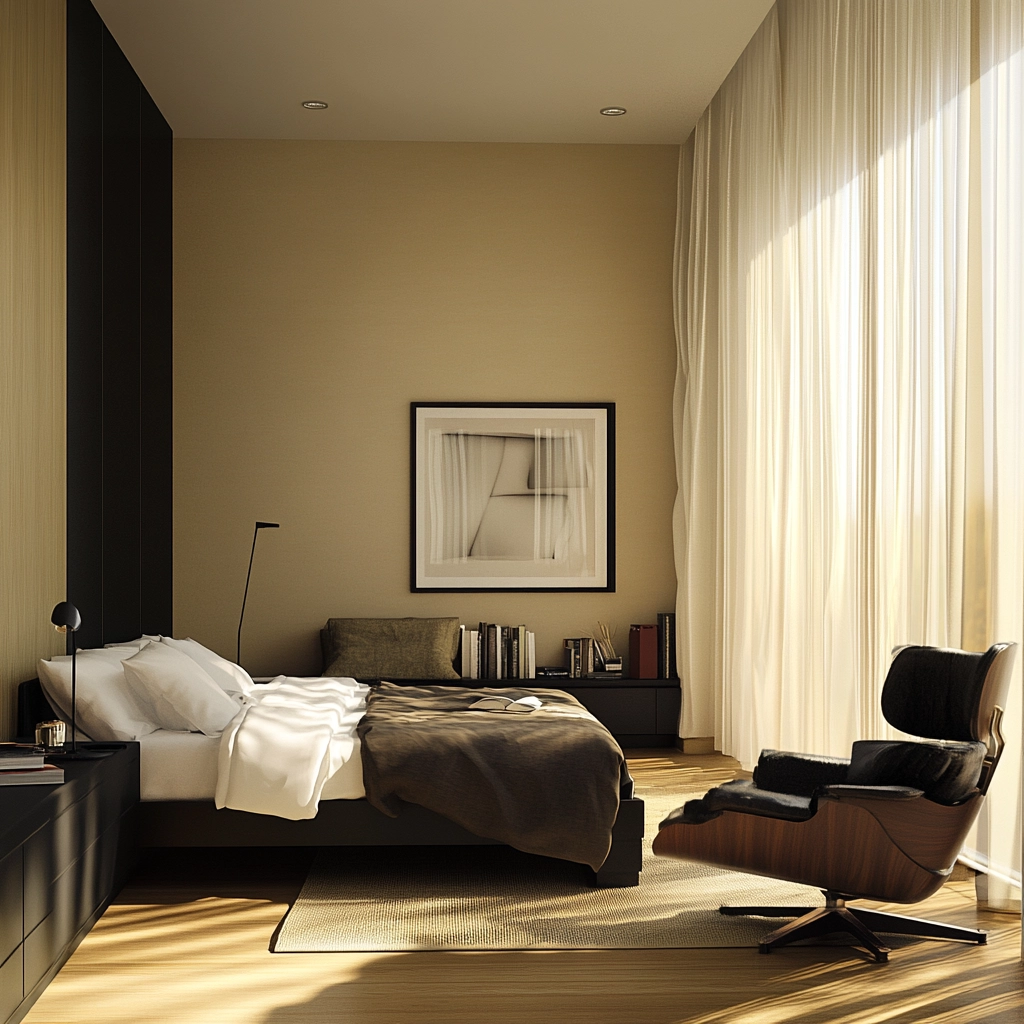 beige and black bedroom ideas 34