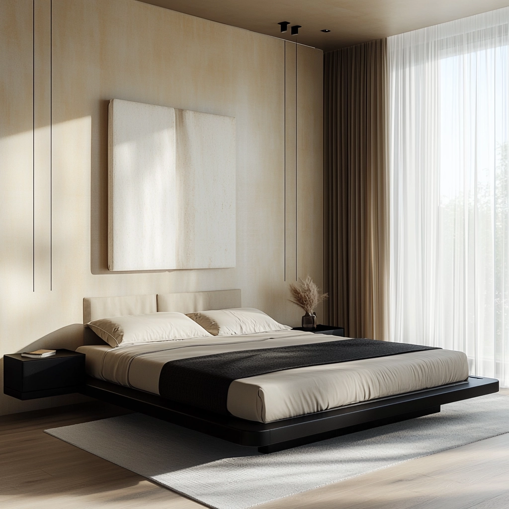 beige and black bedroom ideas 4